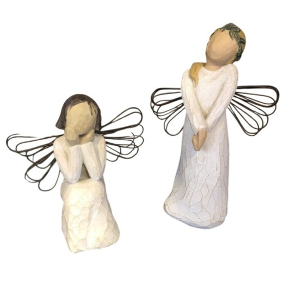 Set Of Two Willow Tree Susan Lordi Angels‎ Of Caring & Celebrate figures
